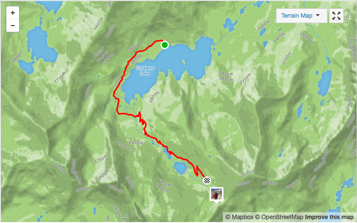 Twin lakes Pass map, Idaho
