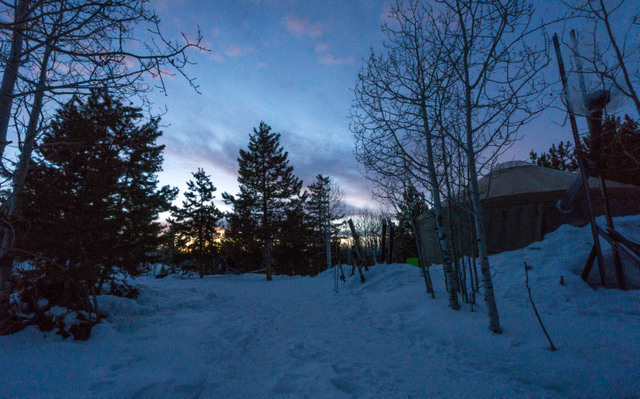 sunset yurt life