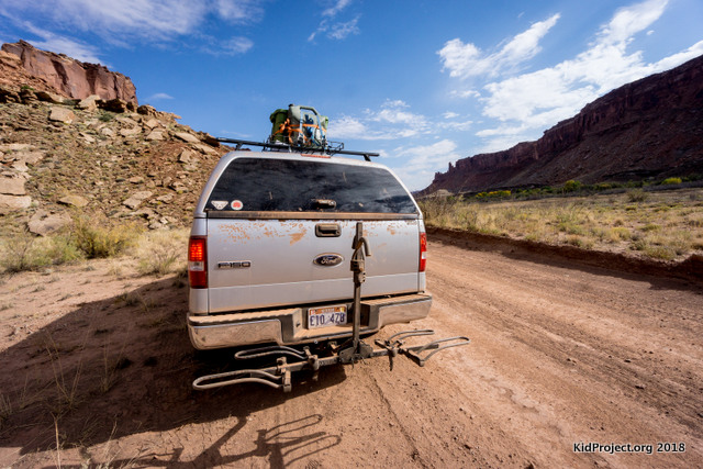 White Rim support vehicles