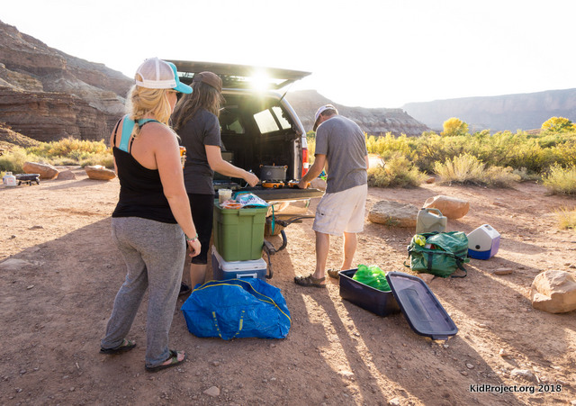 car camping white rim packing
