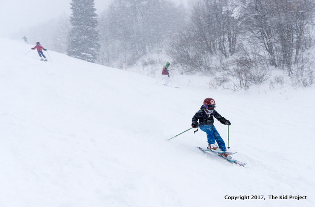 family skiing in Utah Snowbasin Resort