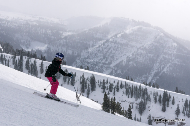 kid skiing Grand Targhee