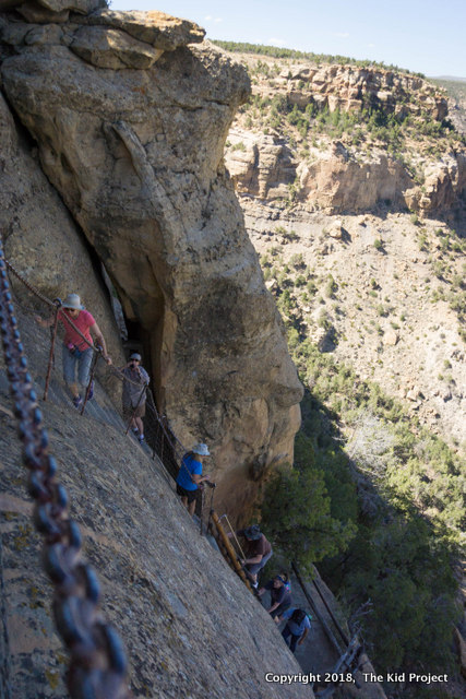 climbing the cliffs, mesa verde