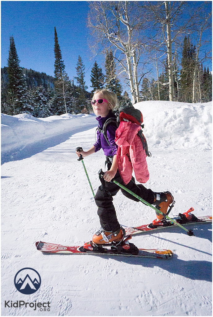 ski touring with kids