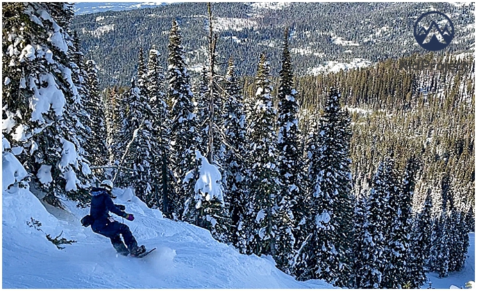 Snowboarding Brundage Mountain, Idaho